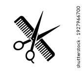 Comb And Scissors Icon. Vector...