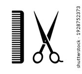 Comb And Scissors Icon. Vector...