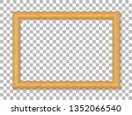 realistic wooden picture frame... | Shutterstock .eps vector #1352066540