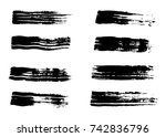 hand drawn vector brush strokes | Shutterstock .eps vector #742836796
