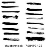 grunge vector brush strokes | Shutterstock .eps vector #768493426