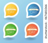 vector colorful stickers set.... | Shutterstock .eps vector #467681066