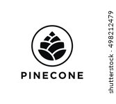 pinecone logo vector | Shutterstock .eps vector #498212479