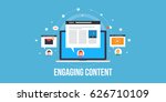 engaging content  content... | Shutterstock .eps vector #626710109