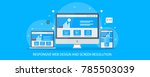 responsive web design ... | Shutterstock .eps vector #785503039