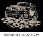 jeep car poster art vector...