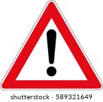 vector road sign of danger.... | Shutterstock .eps vector #589321649