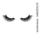 long black lashes vector... | Shutterstock .eps vector #1682393173
