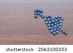 blueberries laid out on a... | Shutterstock . vector #2063100353