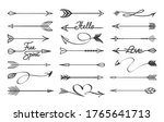 curved arrows sketch. hand... | Shutterstock .eps vector #1765641713