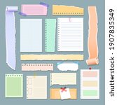 scrapbooking paper memos.... | Shutterstock .eps vector #1907835349