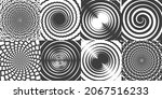 hypnotic swirl symbols. round... | Shutterstock .eps vector #2067516233