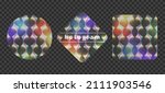 hologram tags. transparent foil ... | Shutterstock .eps vector #2111903546