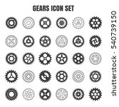Gear Icon Set. Vector...