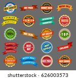 round labels and stickers ... | Shutterstock .eps vector #626003573