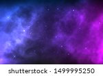space background with realistic ... | Shutterstock .eps vector #1499995250