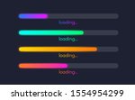 loading bar set. color gradient ... | Shutterstock .eps vector #1554954299