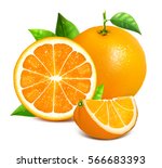 Orange Whole And Slices Of...