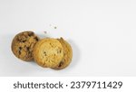 Chocolate chip cookies isolated ...