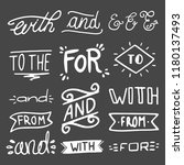 collection of hand lettered... | Shutterstock .eps vector #1180137493