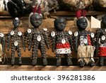 The wooden voodoo dolls in Akodessewa Fetish market in Togo.