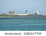 Small photo of Goat Island Lighthouse (located off Cape Porpoise) near Kennebunkport in Southern Maine