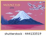 Vintage Poster Of Mount Fuji In ...
