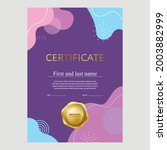 design of the certificate ... | Shutterstock .eps vector #2003882999