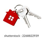House key pair with red house...