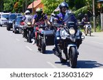 Small photo of Kota Bharu, Kelantan, 17.8.2020 - A superbike convoy during the 63rd malaysia independence day celebration.Motion blur effect to show a movement of the bike