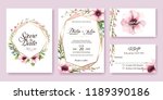 wedding invitation  save the... | Shutterstock .eps vector #1189390186
