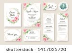 floral wedding invitation card  ... | Shutterstock .eps vector #1417025720
