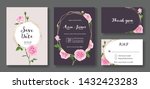 set of wedding invitation card  ... | Shutterstock .eps vector #1432423283