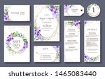 set of wedding invitation card  ... | Shutterstock .eps vector #1465083440