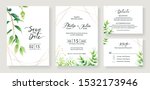 wedding invitation  save the... | Shutterstock .eps vector #1532173946