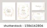gold wedding invitation  save... | Shutterstock .eps vector #1586162806