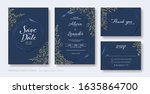 set of wedding invitation card  ... | Shutterstock .eps vector #1635864700
