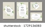wedding invitation  save the... | Shutterstock .eps vector #1729136083