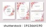 wedding invitation  save the... | Shutterstock .eps vector #1913664190