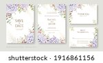 set of floral wedding... | Shutterstock .eps vector #1916861156