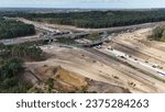 Small photo of M25 Junction 10 with A3 during the Highways England improvements - October 2023