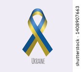 ukraine mourning ribbon flag... | Shutterstock .eps vector #1408907663