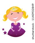 beautiful little princes... | Shutterstock .eps vector #1140932849