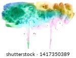 watercolor hand painted... | Shutterstock . vector #1417350389