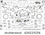 secret garden wedding clip art  ... | Shutterstock .eps vector #634219256