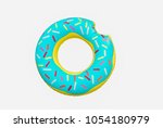 Top View Of Life Ring Donut...