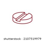 pills flat icon. thin line... | Shutterstock .eps vector #2107519979