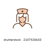 doctor flat icon. thin line... | Shutterstock .eps vector #2107520633