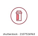 pills flat icon. thin line... | Shutterstock .eps vector #2107526963