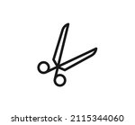 Scissor Line Icon. Vector...